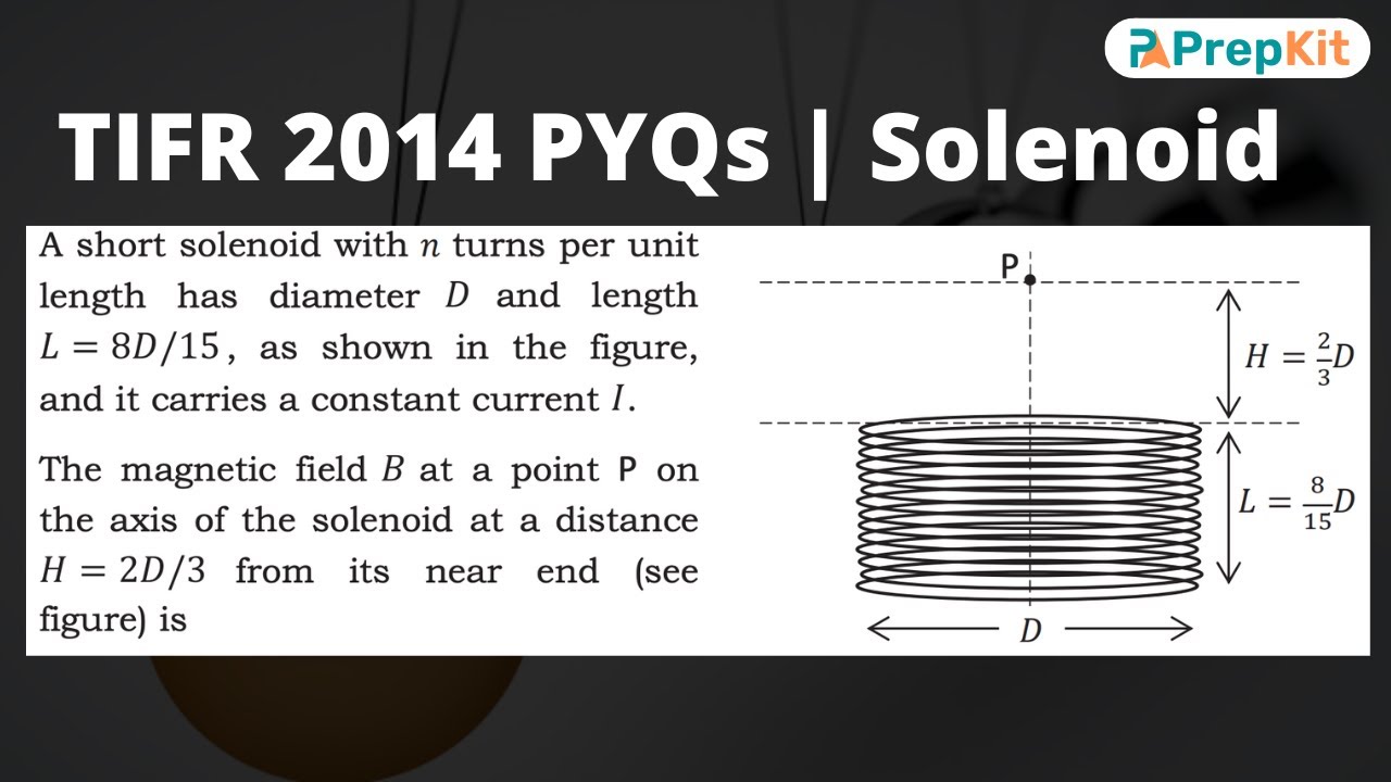 TIFR 2014 question | Short Solenoid  problems | Magnetic field at axial point of slenoid | PrepKit