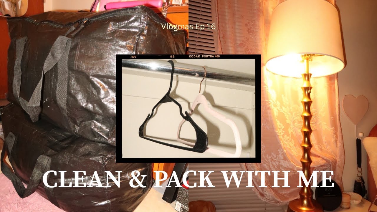 VLOGMAS: CLEAN & PACK W/ ME! EP 16🧣| packing + semester officially over