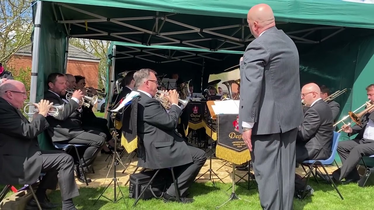 Desford Colliery Band at the unveiling of the Whitwick Colliery Disaster Memorial