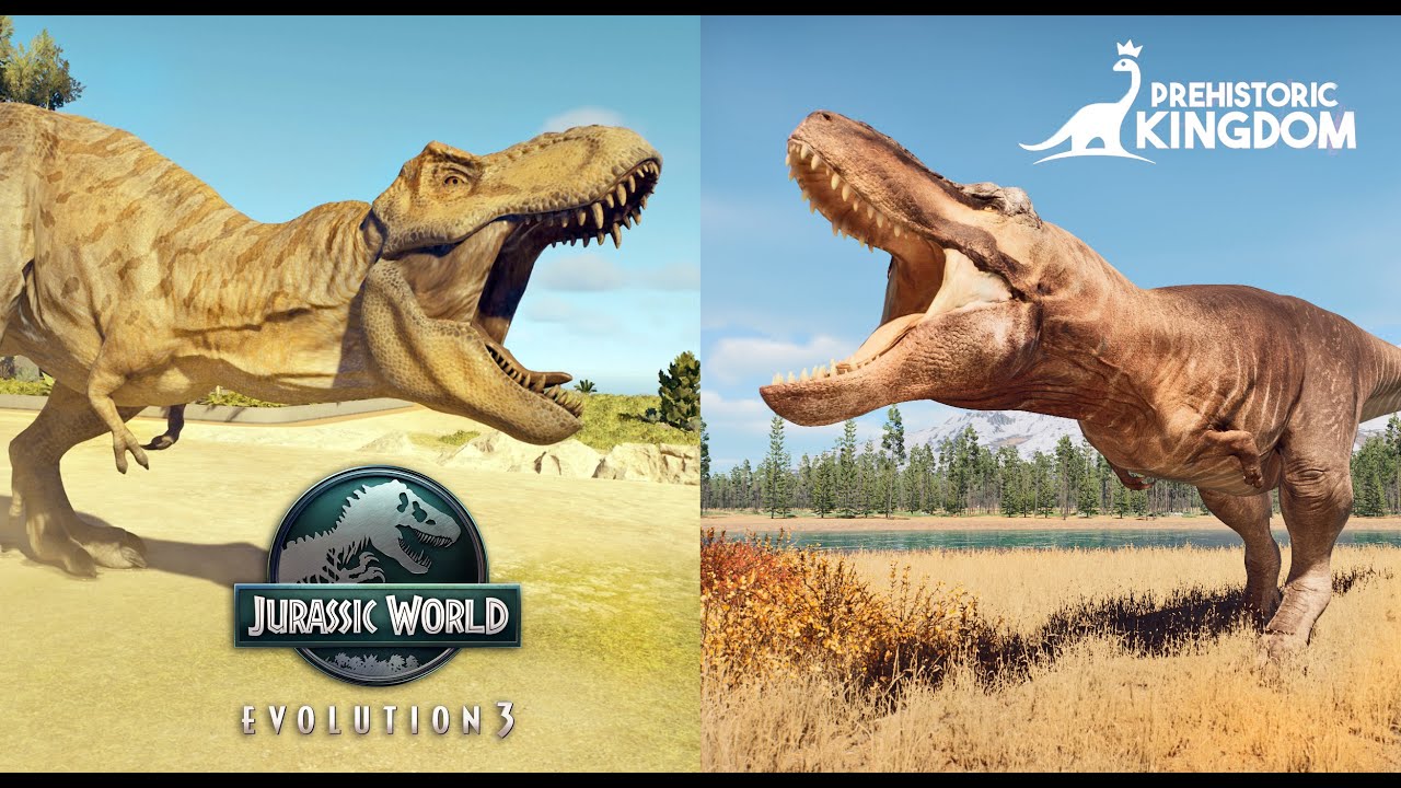 JWE3 T-REX vs Prehistoric Kingdom T-REX Comparison!