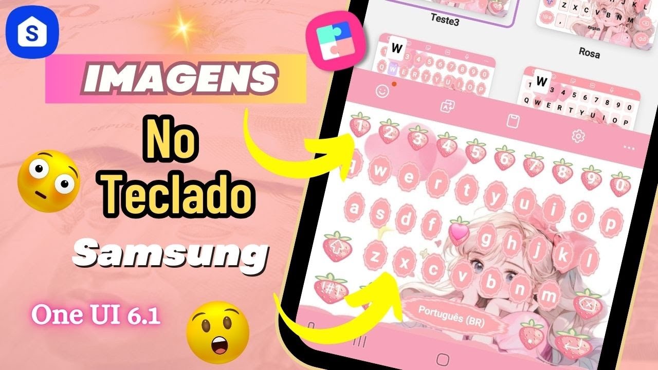 Como COLOCAR IMAGENS NAS TECLAS do TECLADO SAMSUNG | Como  PERSONALIZAR Seu TECLADO Com IMAGENS