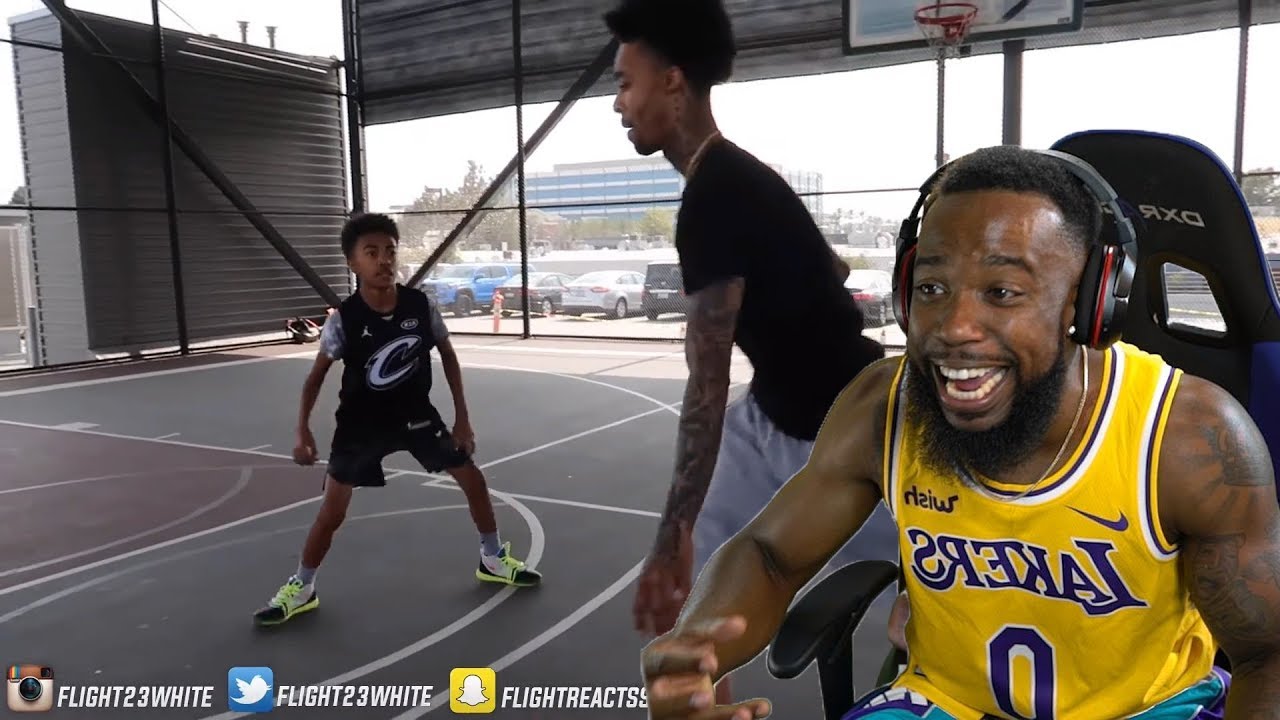 FLIGHT REACTS GETS DROPPED OFF BY A 13 YEAR OLD IN BASKETBALL!