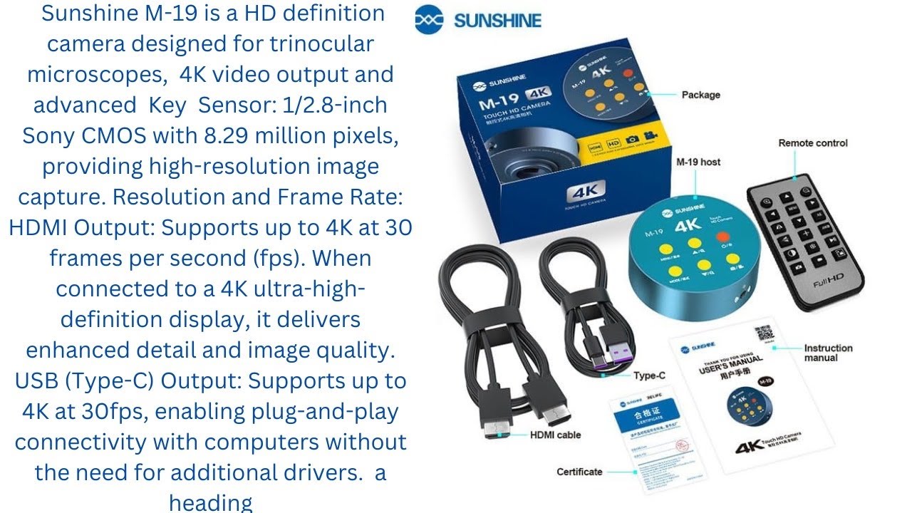 Sunshine M-19 4k    Full User Operation & review