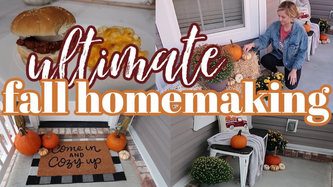 2020 ULTIMATE FALL HOMEMAKING | FALL FRONT PORCH MAKEOVER | FALL COOK WITH ME | Lauren Yarbrough