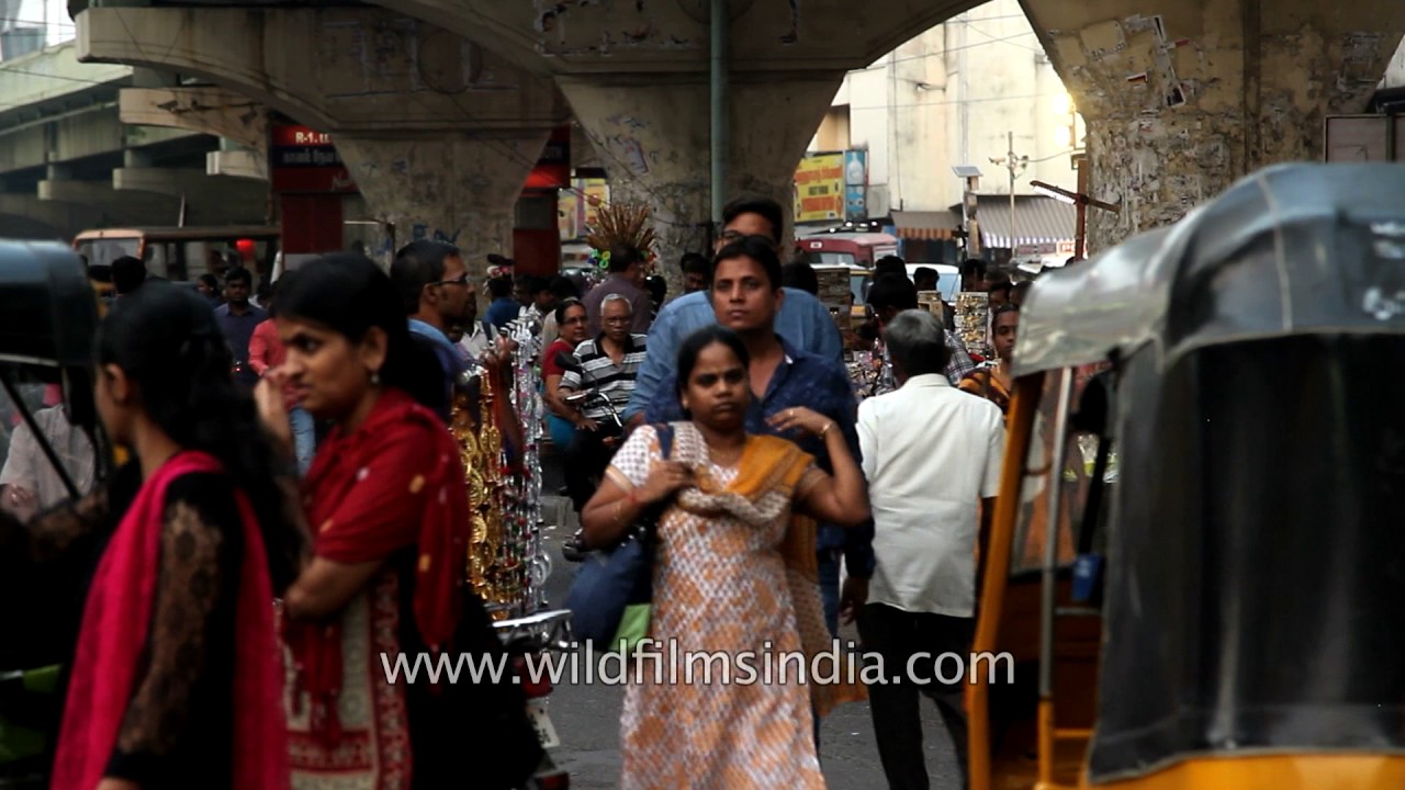 Hustle and bustle on the streets of Chennai