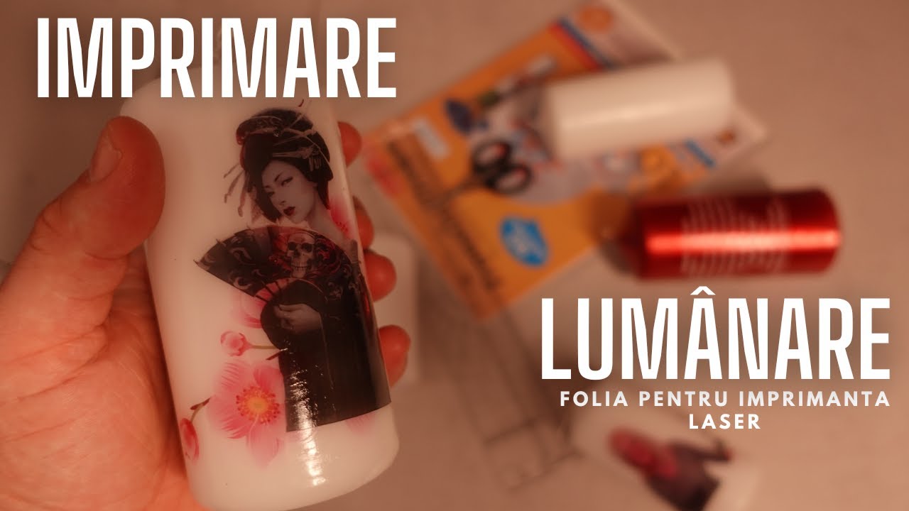 Folia cu care se imprima lumanarile FOTO . Cea mai simpla si ieftina metoda de imprimat o lumanare