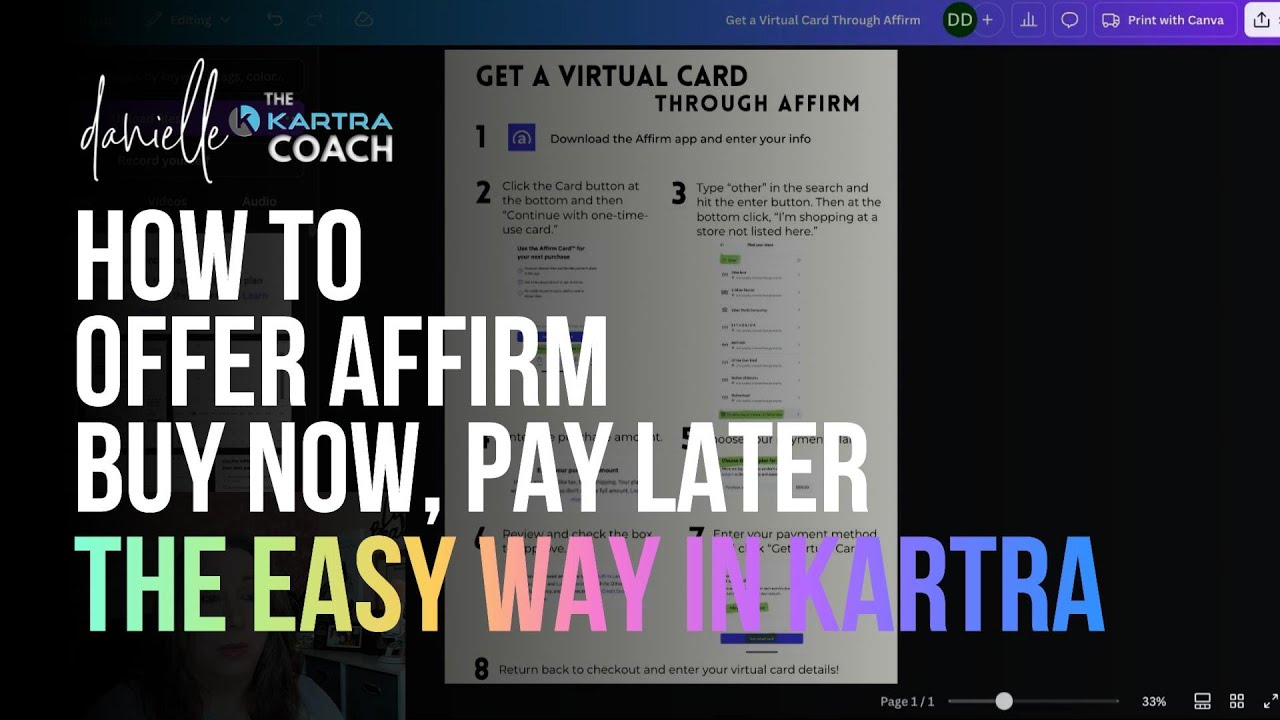 How to Offer Affirm When Using Kartra (The Easy Way)
