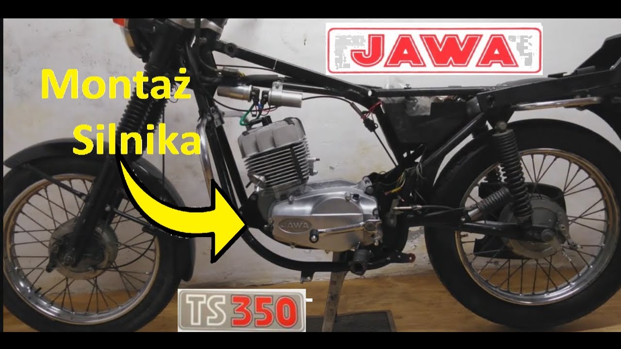#8 Odświeżenie Jawy Ts 350 Twin Sport / Ява 350 638 - montowanie silnika oraz podzespołów