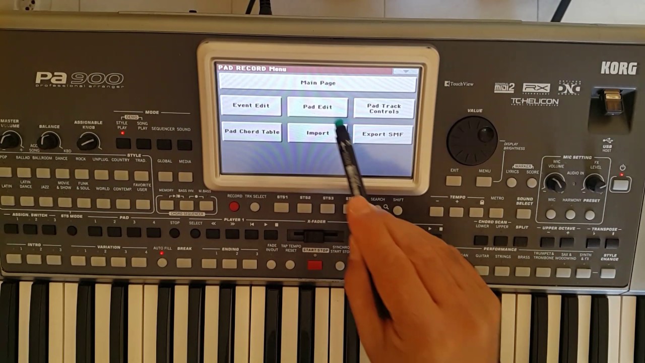 Korg PAD oluşturmak, PAD kaydetmek, PAD düzenlemek
