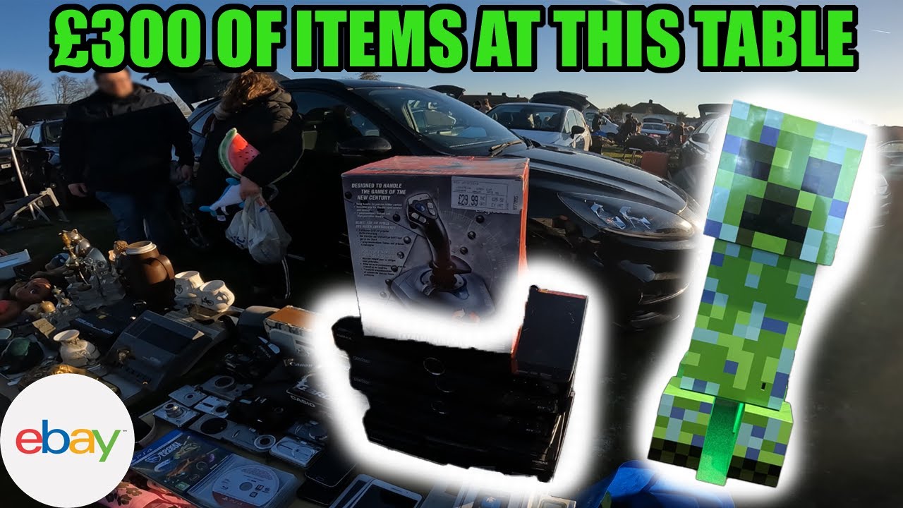 BUYING £300 OF UNTESTED ITEMS OFF ONE SELLER AT THE CARBOOT | INSANE CHARITY SHOP FINDS #ebay