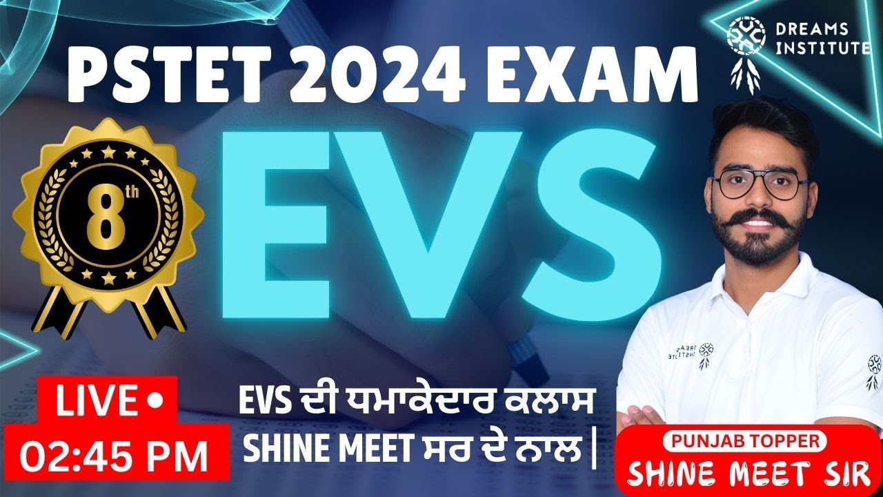 Join The Exciting Evs Class With Shine Meet Sir At Pstet Ett | Day-8 | 02:45 PM