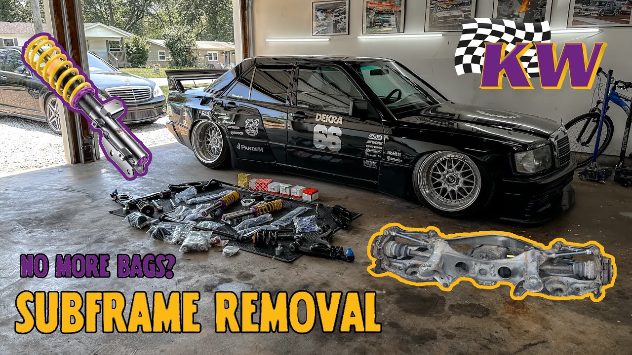 Mercedes Benz 190e W201 Pandem Suspension Rebuild Pt1 Subframe removal