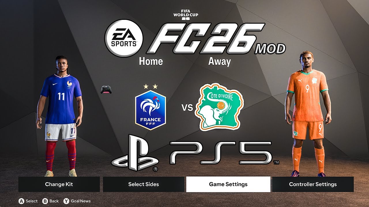 FRANCE - COTE D'IVOIRE | FC 26 MOD PS5 25/26 Ultimate Difficulty HDR Next Gen
