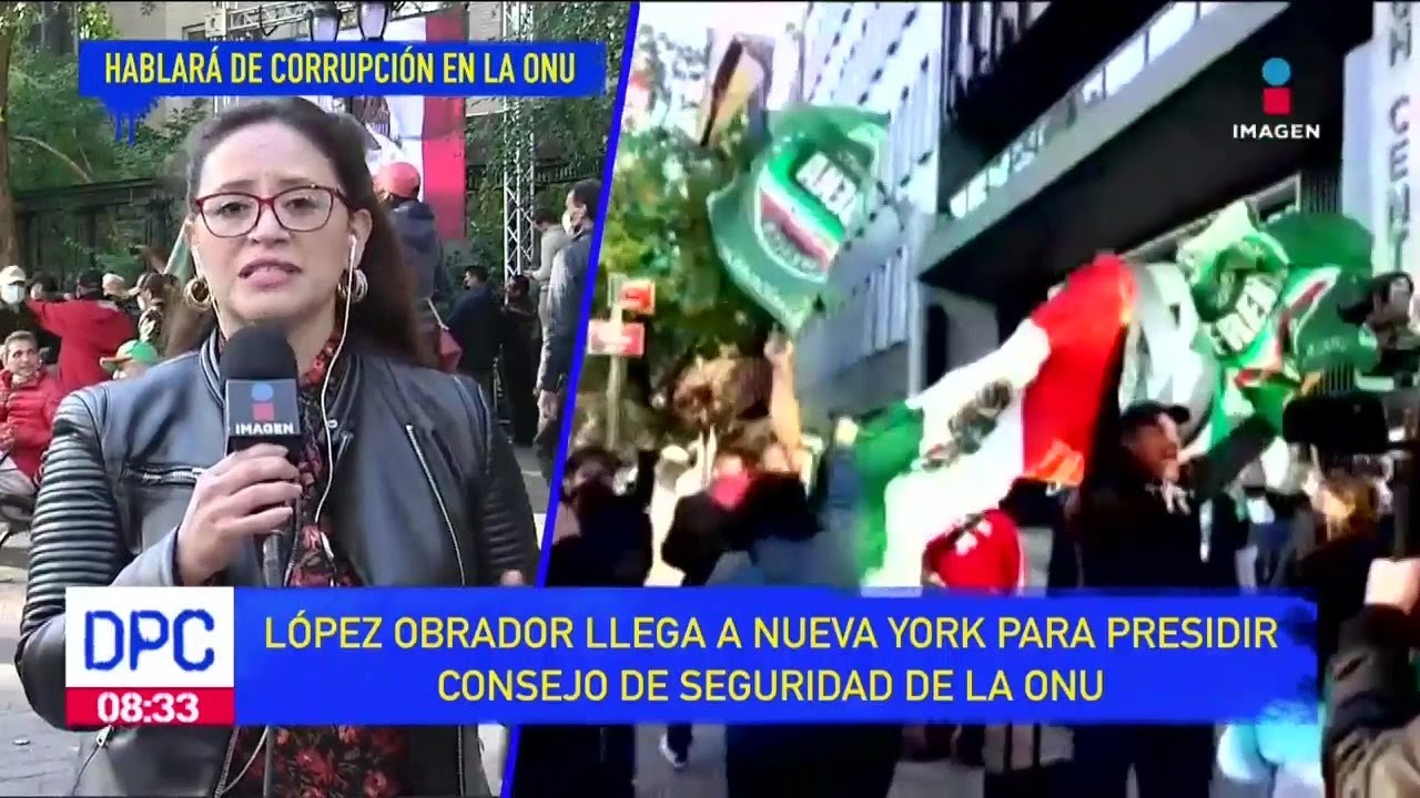 López Obrador llega a Nueva York para presidir Consejo de Seguridad de la ONU | De Pisa y Corre
