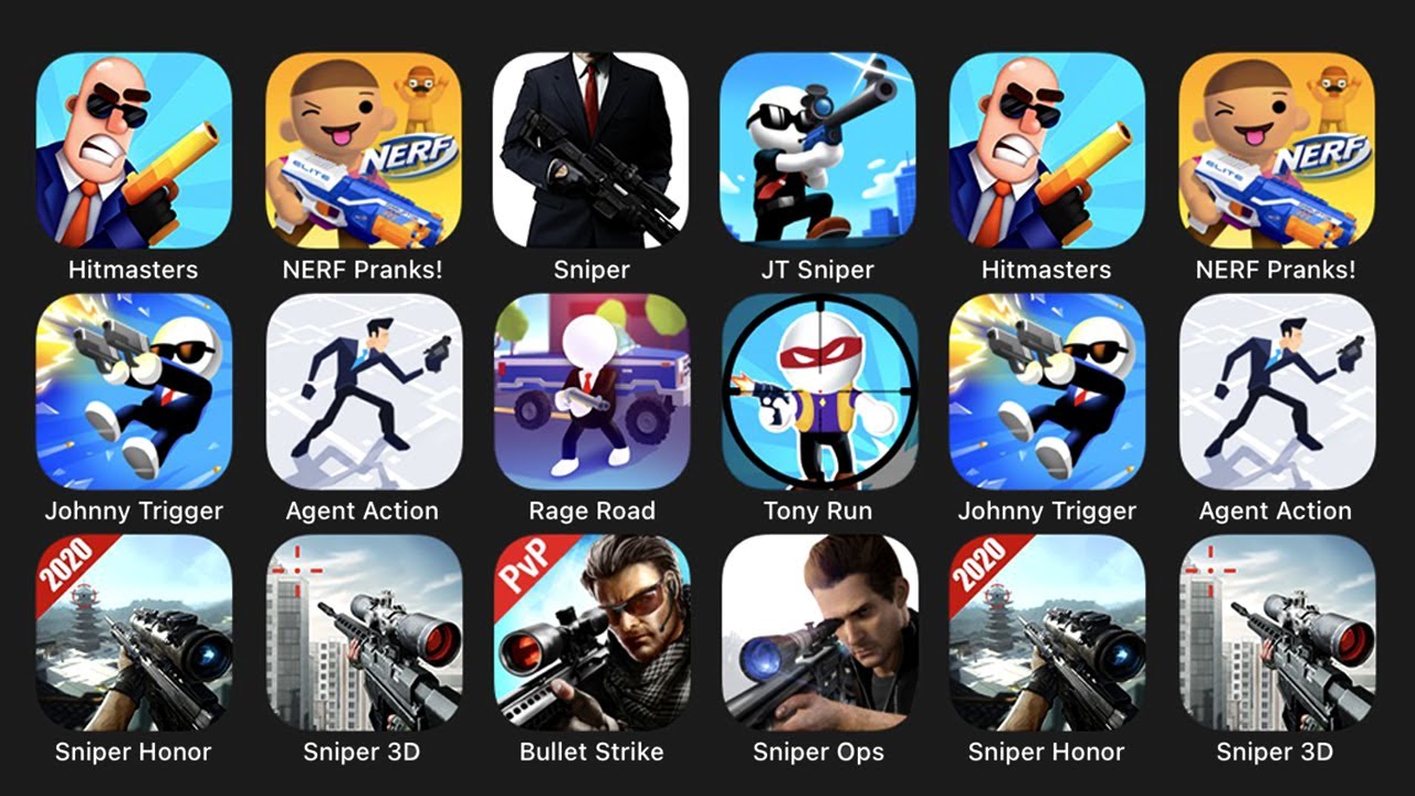 Hitmasters, NERF Pranks, Sniper, JT Sniper, Johnny Trigger, Agent Action, Rage Road, Tony Run...
