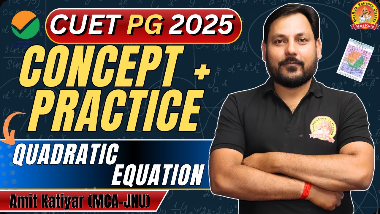 QUADRATIC EQUATION | CUET - PG | MATHS | SHORTCUTS & TRICKS | ALL TOPICS ONE SHOT #cuetpg #mca