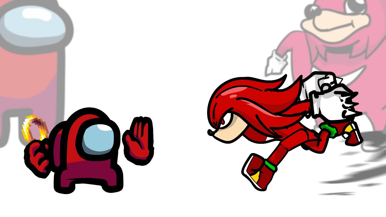 Mini Crewmate Kills Knuckles Characters | Among Us