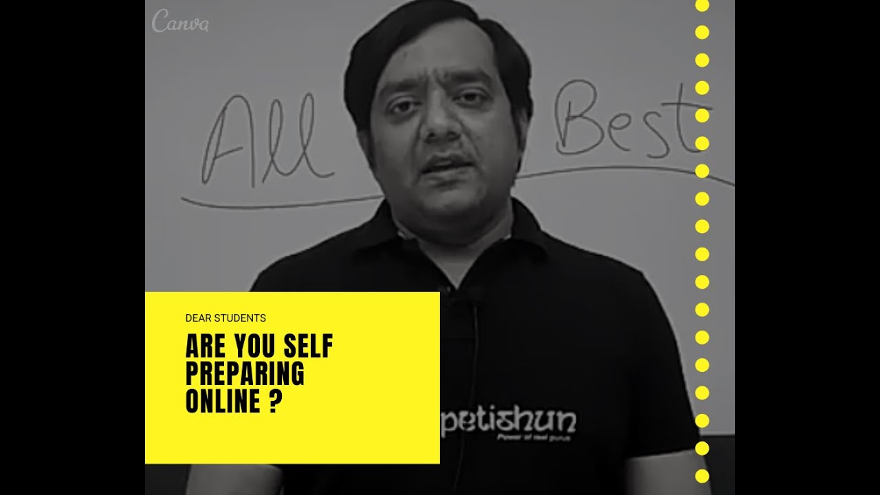 Things to Remember while Self Preparing (Online) - Mohit Tyagi Sir #Competishun