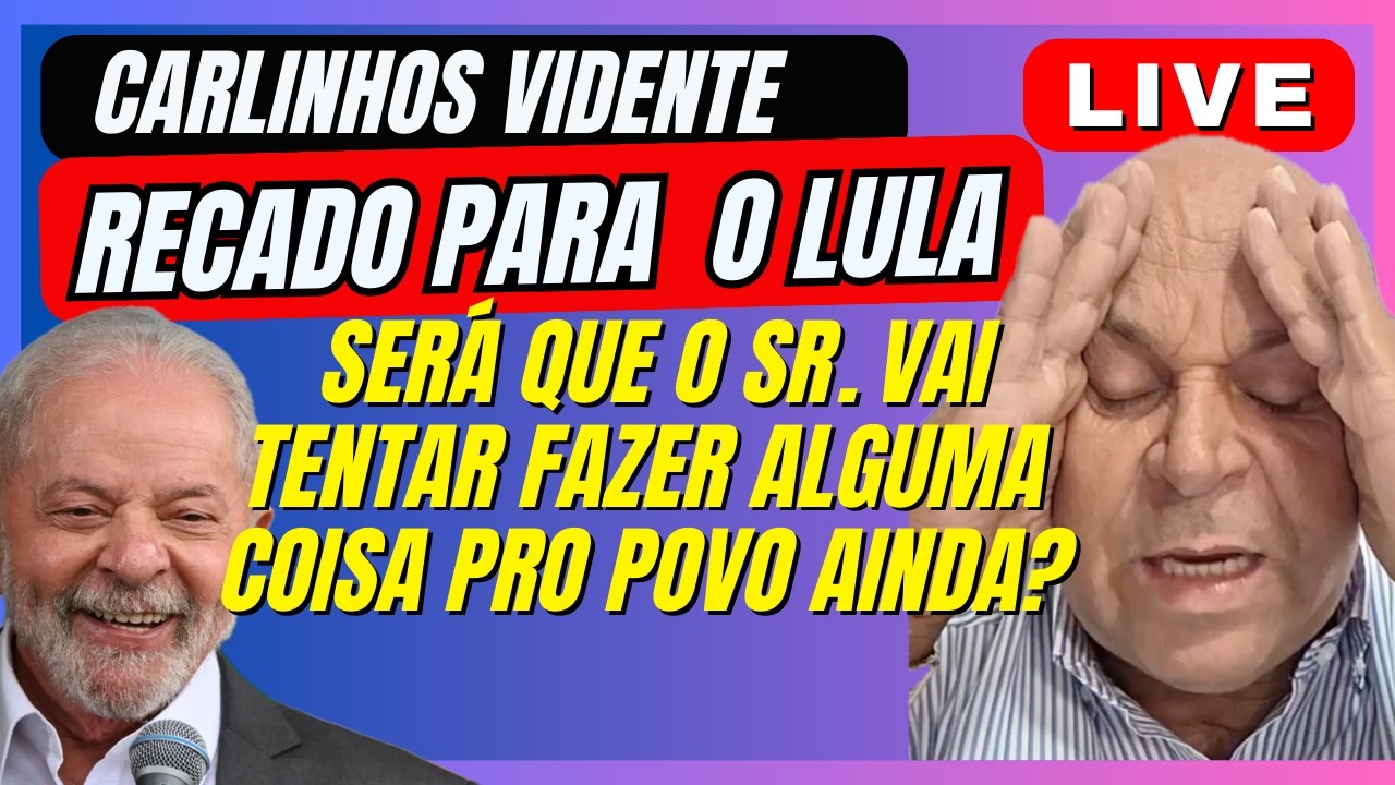 CARLINHOS VIDENTE Live PREVISÕES, MANDA RECADO PARA O LULA E PREFEITO E + #carlinhosvidente