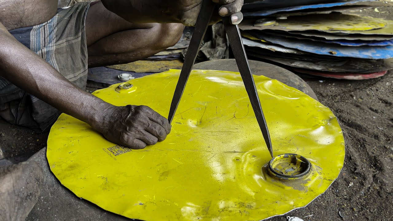 Turning Unused Oil Can into Useful Vessels - Amazing Technics & Process