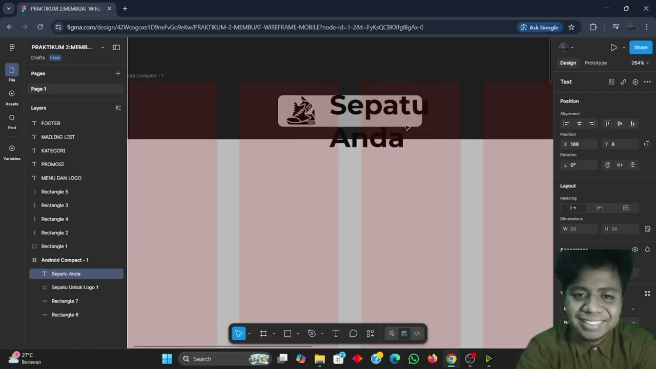 Pembuatan Wireframe Mobile