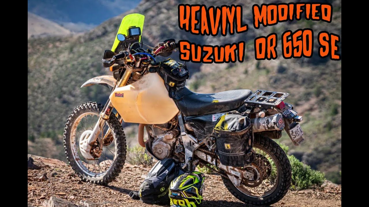 Сильно модернизированный мотоцикл SUZUKI DR650se Adventure