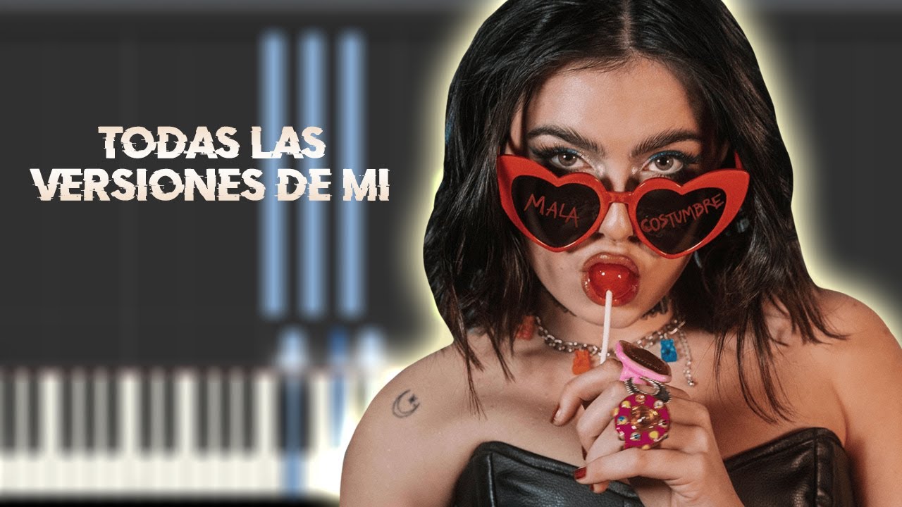 Chiara Oliver - todas las versiones de mí | Instrumental Piano Tutorial / Partitura / Karaoke / MIDI