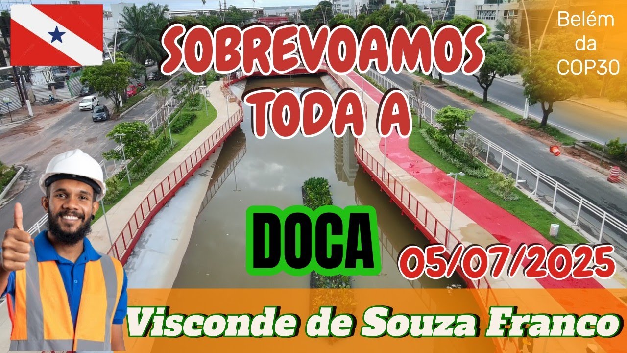 Sobrevoamos toda a  avenida Visconde de Souza Franco! DOCA! Hoje !