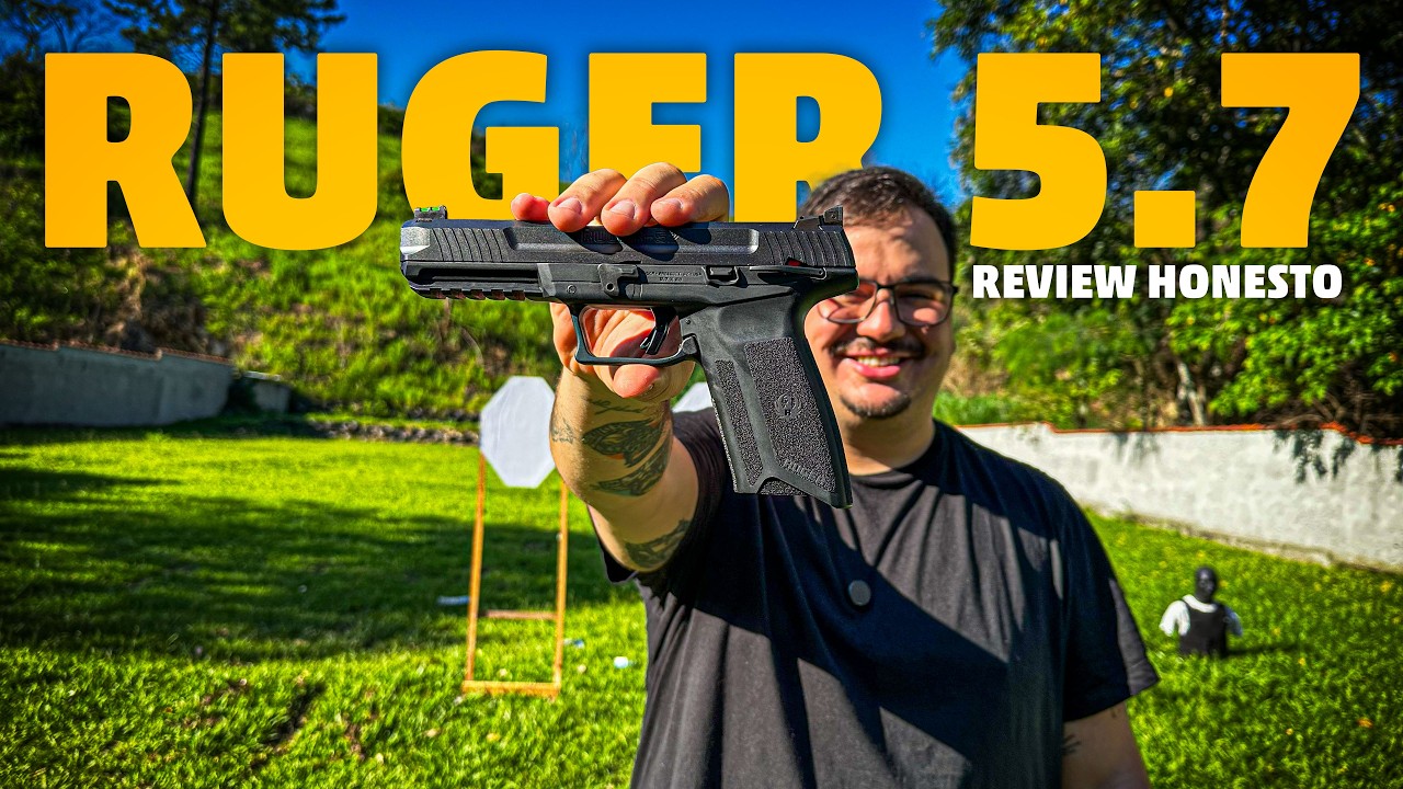 Testei o calibre PROIBIDO perfurador de colete | RUGER 5.7 | REVIEW HONESTO