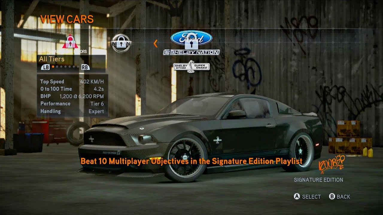 NFS The Run XBOX360 EXCLUSIVE Cars