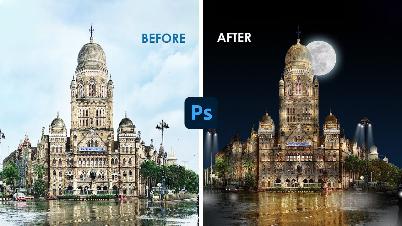 Turn Day time into Night time Using Photoshop
