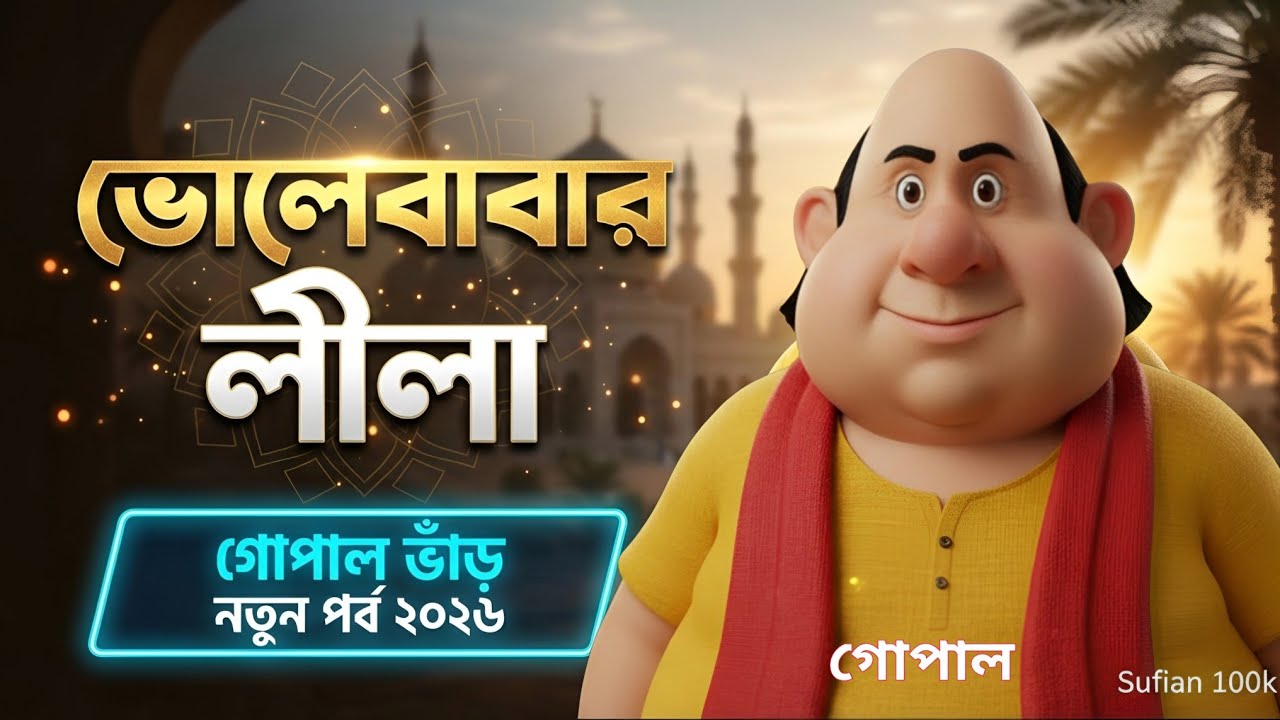 ভোলেবাবার লীলা | Gopal Bhar New Episode 2026 | Bangla Cartoon Story | Sufian 100k | Cartoon video 