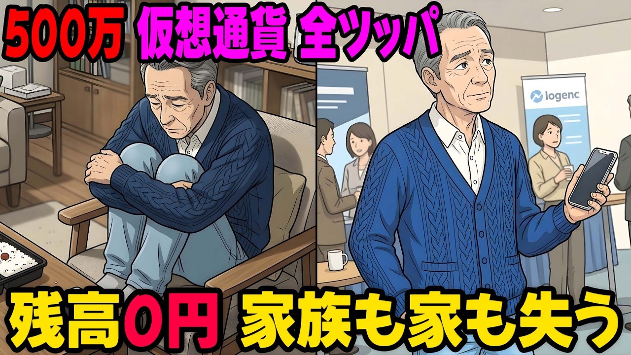 【漫画】68歳、退職金500万を仮想通貨投資→詐欺サイト消滅→娘にも見捨てられた男の末路。