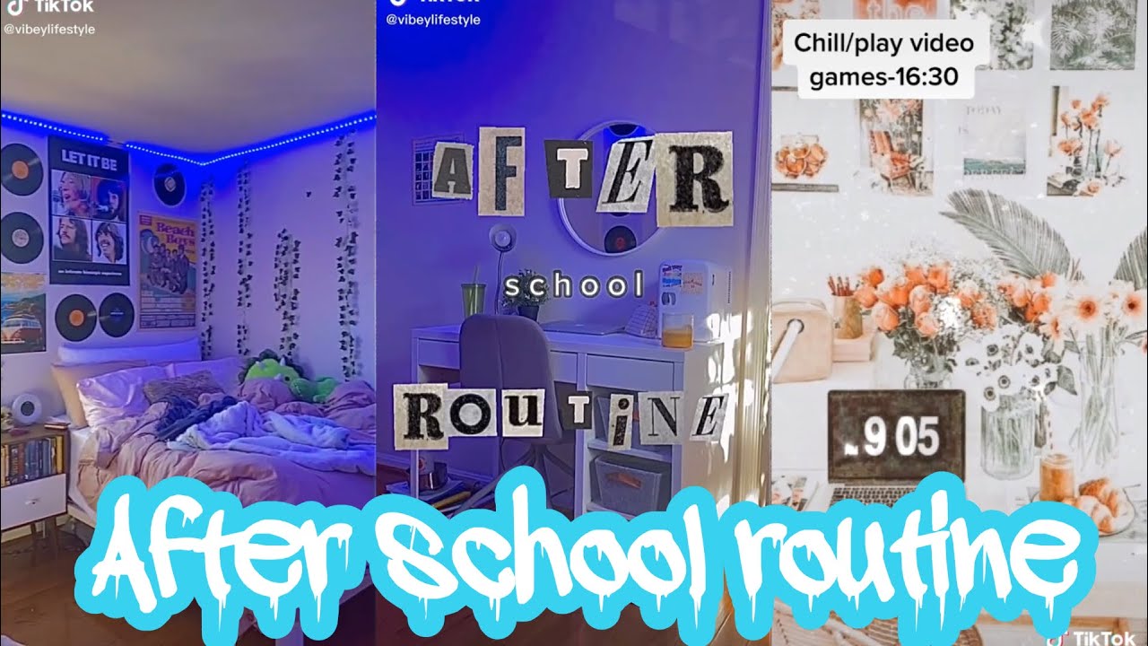 After school routine tiktok compilation🏫✨