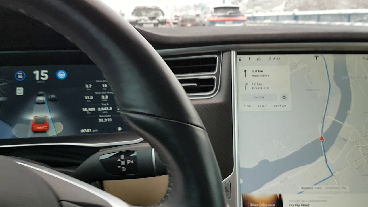 Tesla Autopilot in traffic jam