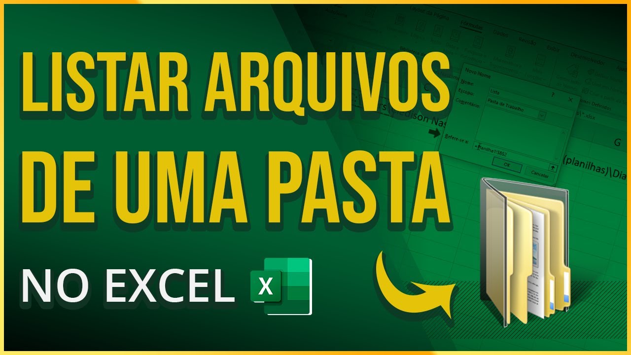 Como LISTAR OS NOMES DOS ARQUIVOS DE UMA PASTA do Windows no EXCEL de Forma Automática (AULA 1)