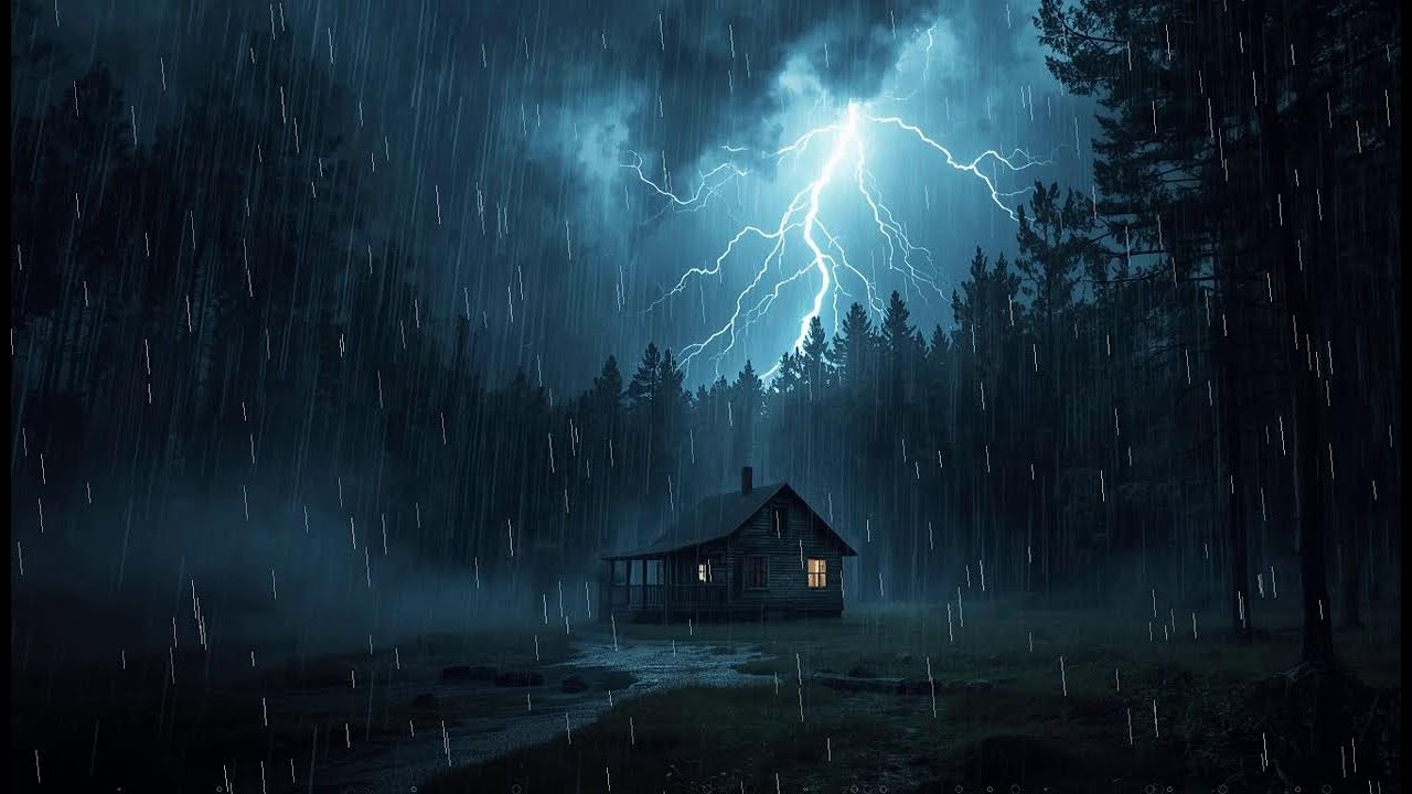 Goodbye Stress So You Can Sleep Immediately with Heavy Rain & Thunder Sounds at Night｜Relax Sleep.
