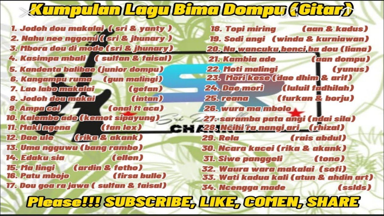 Kumpulan lagu Bima Dompu ( Gitar akustik)