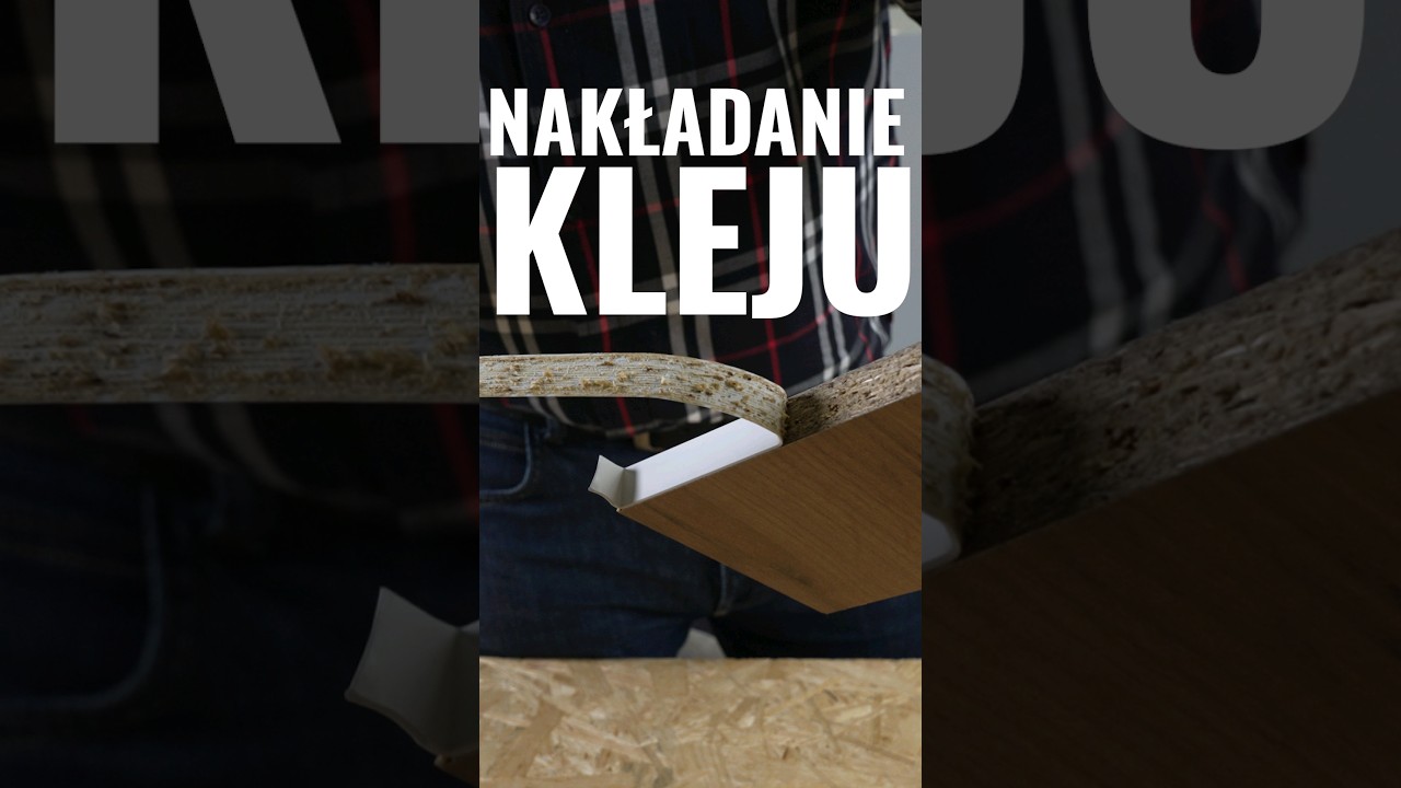 Nakładanie kleju w OKLEINIARCE prawidłowe ustawianie okleiniarki 