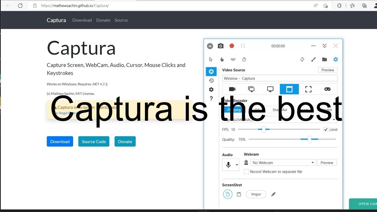 Captura - how to choose the best free open source screen capture software for your pc