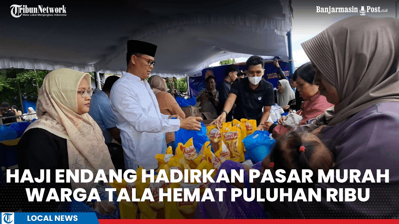 Warga Antusias Datangi Pasar Murah di RTH Pelaihari Tanahlaut, Mukbah Senang Dapat Sembako Murah