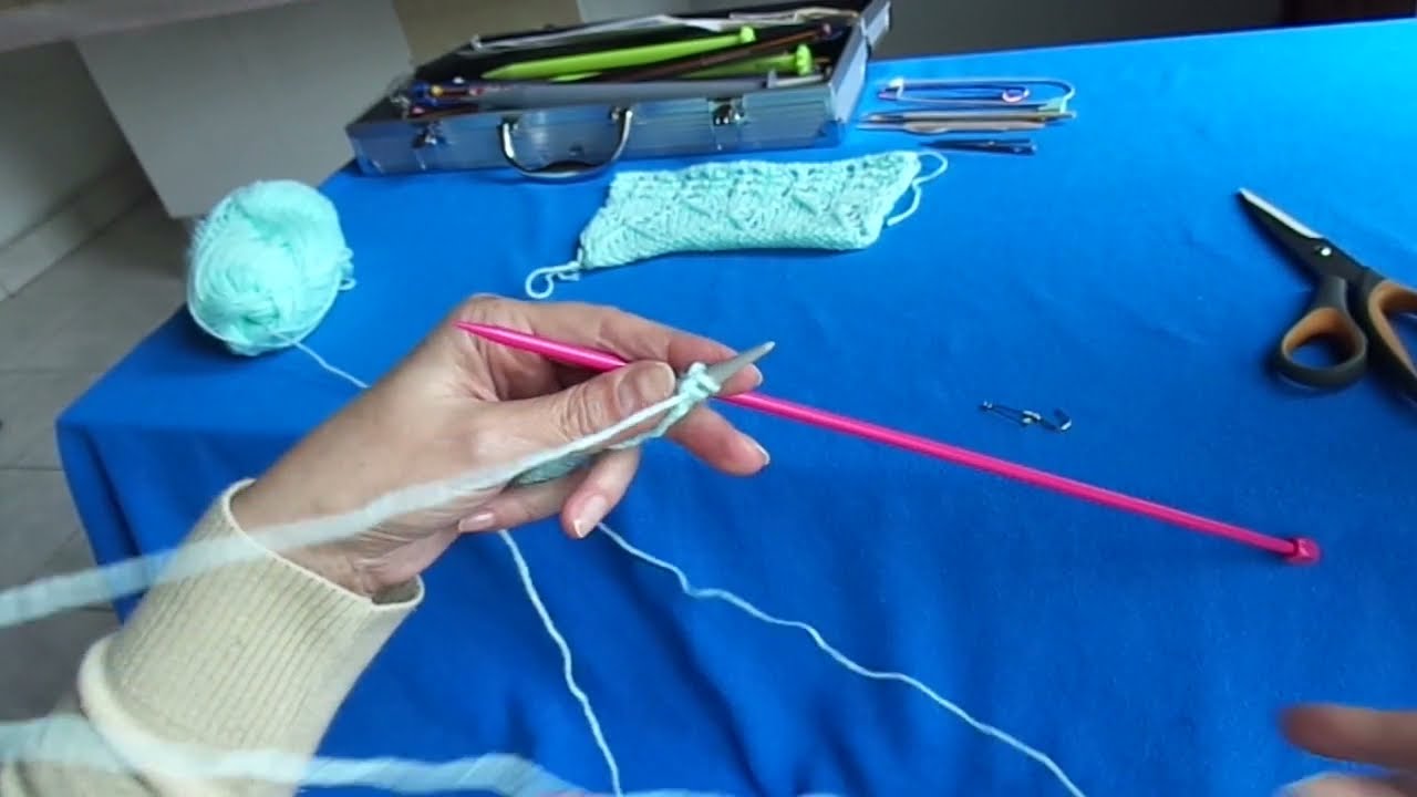 Aprendendo o ponto tricô (iniciantes) - aula 3/4