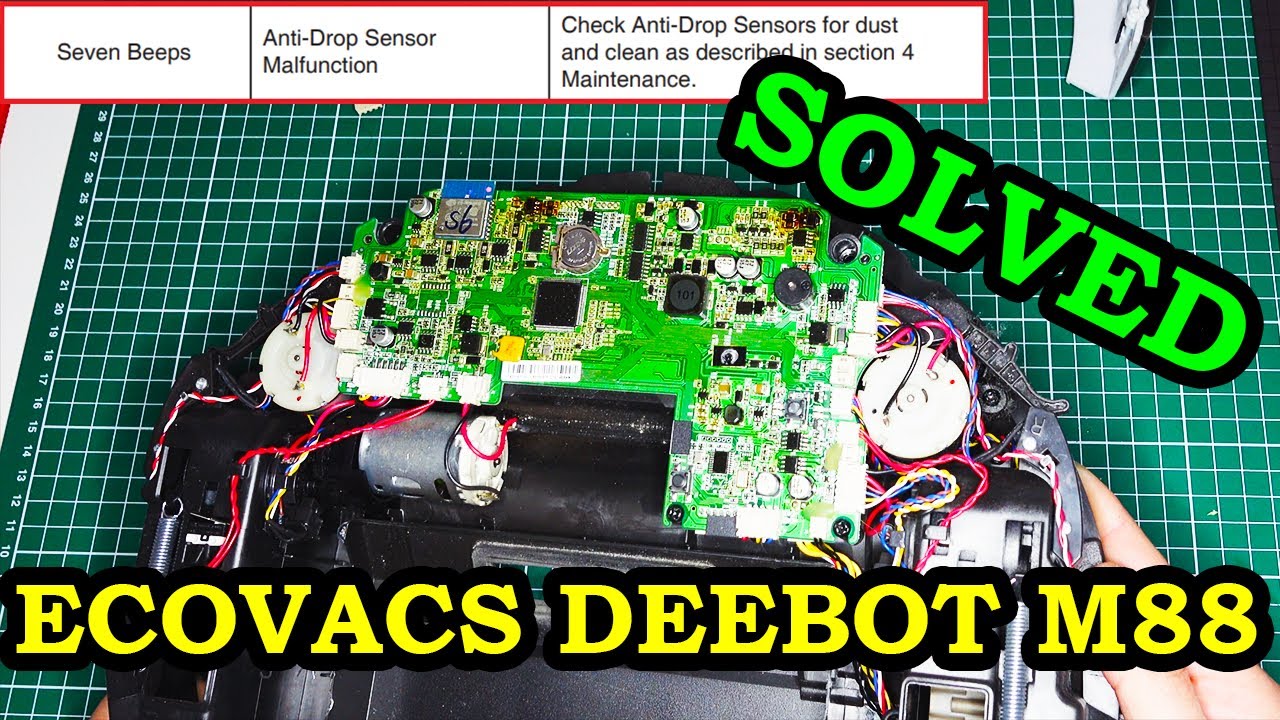 Ecovacs Deebot M88 - Anti-Drop sensor error - PCB repair