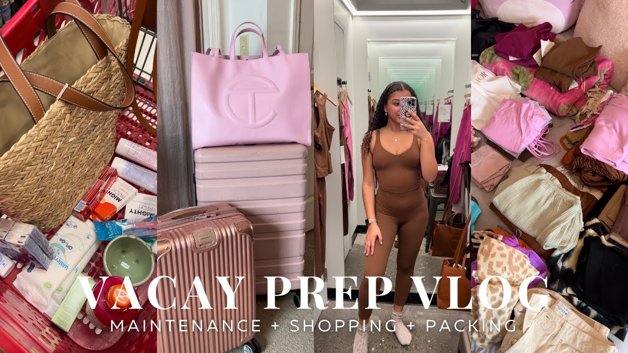 VACATION PREP VLOG | GET READY WITH ME FOR MY SOLO TRIP | MAINTENANCE + SHOPPING + PACKING!