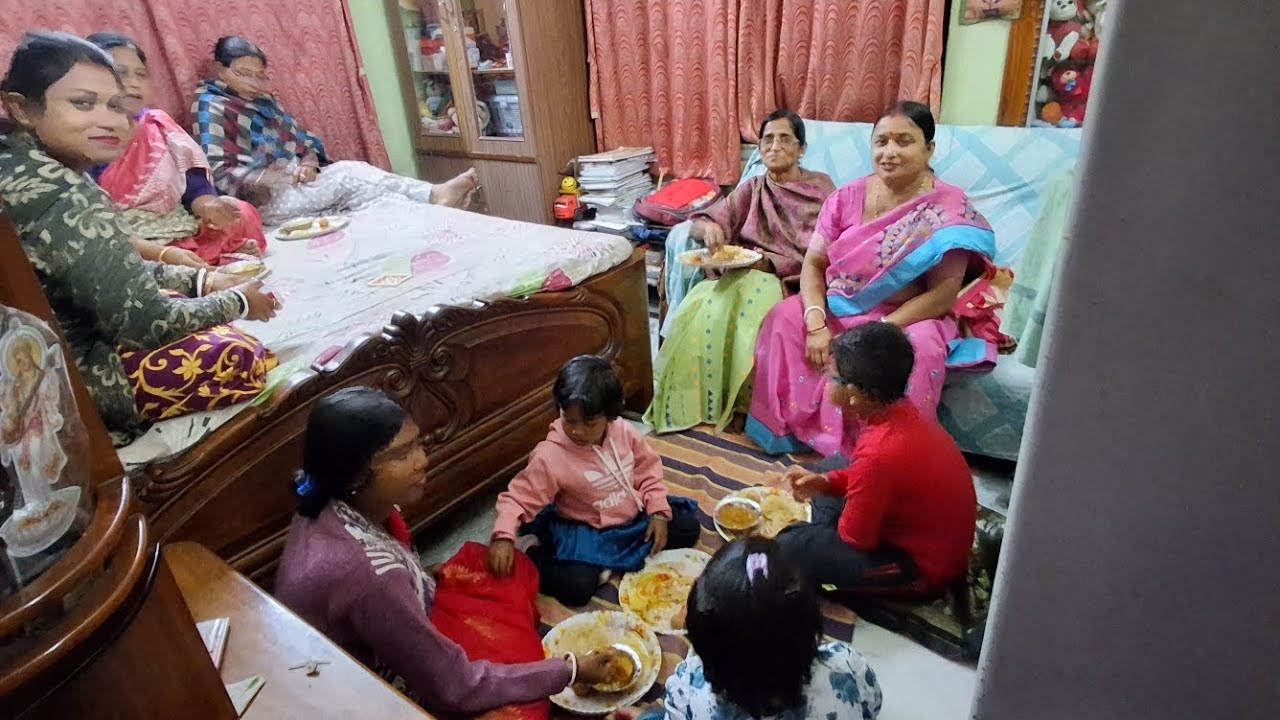 মাঘী পূর্ণিমা তো বাড়ির সত্য নারায়ণ পুজো ।। Bengali vlog 