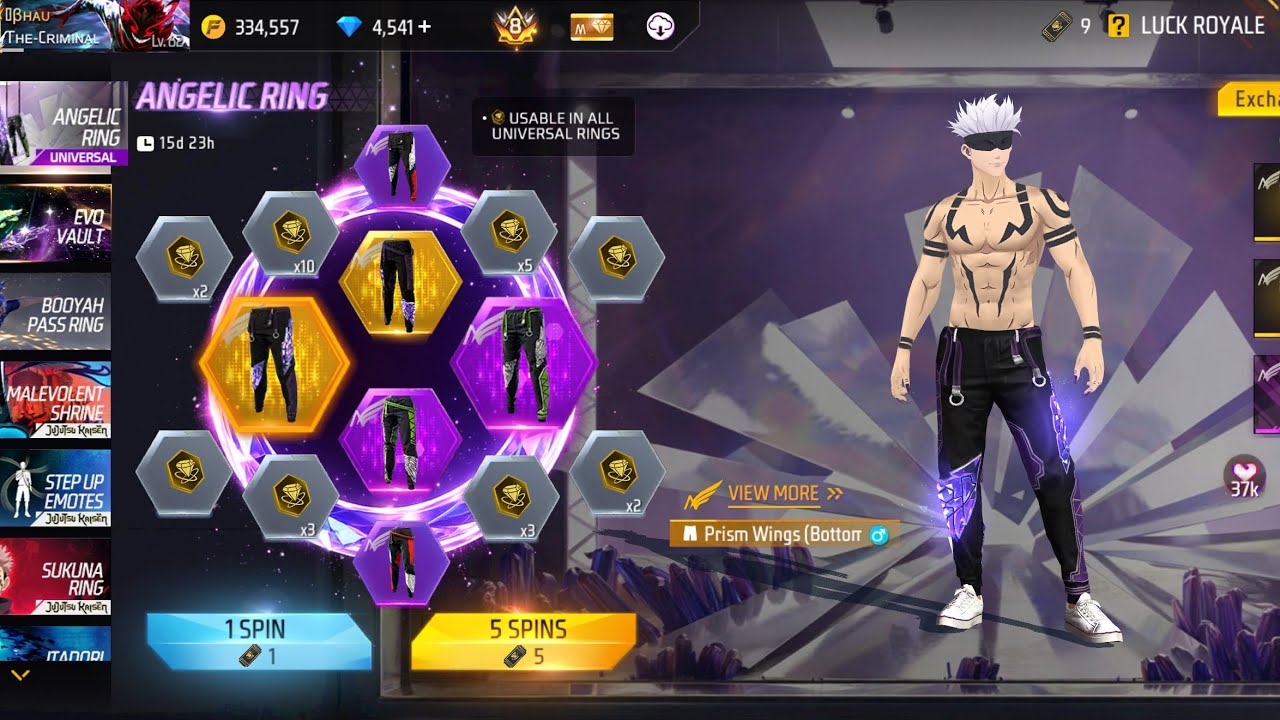SPIN ANGELIC RING EVENT FREE FIRE 