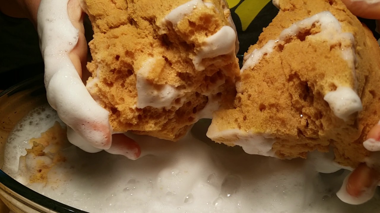 Destroying Car Sponge / Soapy sponge sounds ASMR