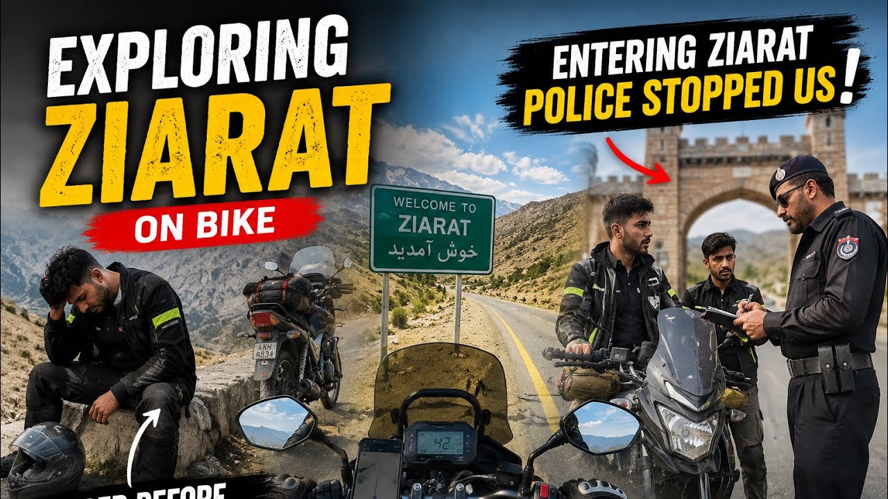 POLICE STOPPED US ENTERING ZIARAT! | Epic Bike Trip from Quetta to Ziarat.