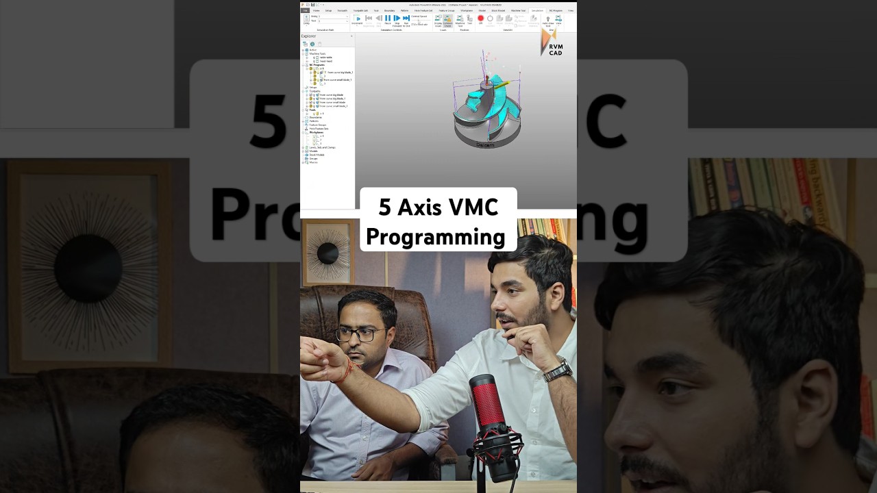 5 Axis VMC Programming at RVM CAD | India's Most Advanced CNC VMC Training Course - Faridabad & Pune