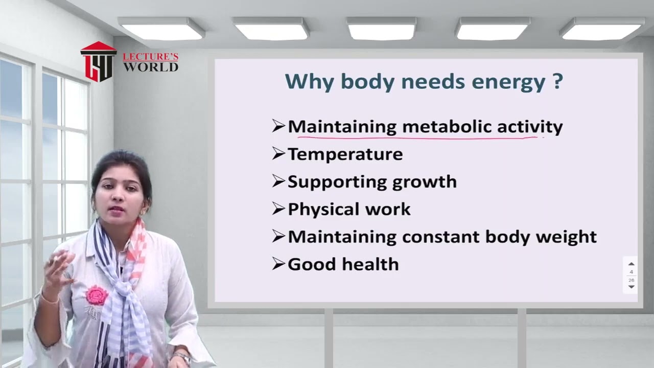 Bsc Nursing 1st Year - Nutrition - Energy Introduction & Types